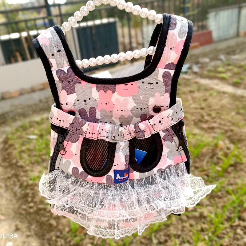 

Stock On Sale Lace Pet Backpack For Small Dogs Pink Girl Boy Cheap Dog Bag Carrying Travel Shoulder Carrier Small Animal Poodle