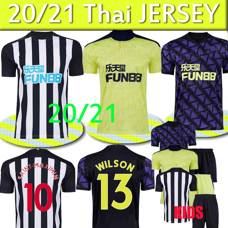 

2020 2021 Upon Tyne Magpies New soccer jerseys Wilson RITCHIE United Football shirt men kids Uniforms Thailand top, 4 away s-xxl