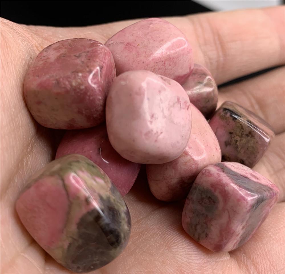 

Beautiful Natural Rhodonite Squar Cube Crystal Tumbled Stone Gemstone Good Polished Crystal Healin jllama