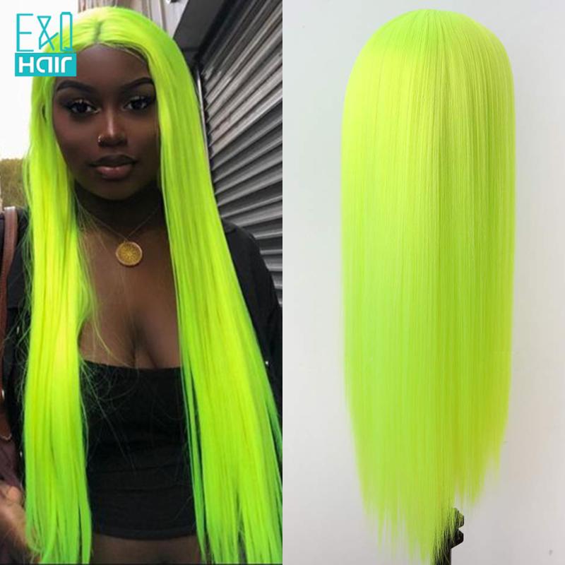 

Green Colored Human Hair Wigs Straight Part Lace Front Human Hair Wigs For Black Women Brazilian Remy Transparent Lace 180%, 130 denisty