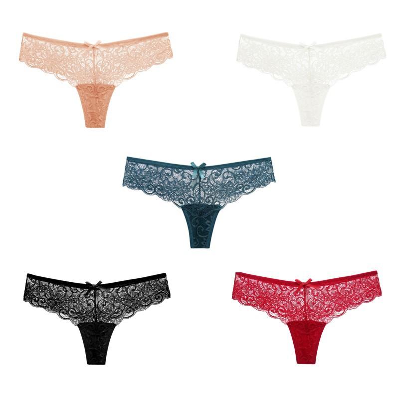 

Sexy Lace Lady Thongs Low Waist Women's Panties Solid Color Fashions Spandex Soft G-string Panty Wholesale Lots Bulk, Wp82 skin