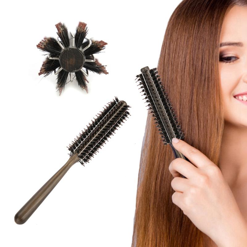

Anti-static Heating Brush Hair Resisting Round Bristle Hair Comb Salon Styling Brushes Hairdressing Tools Brush