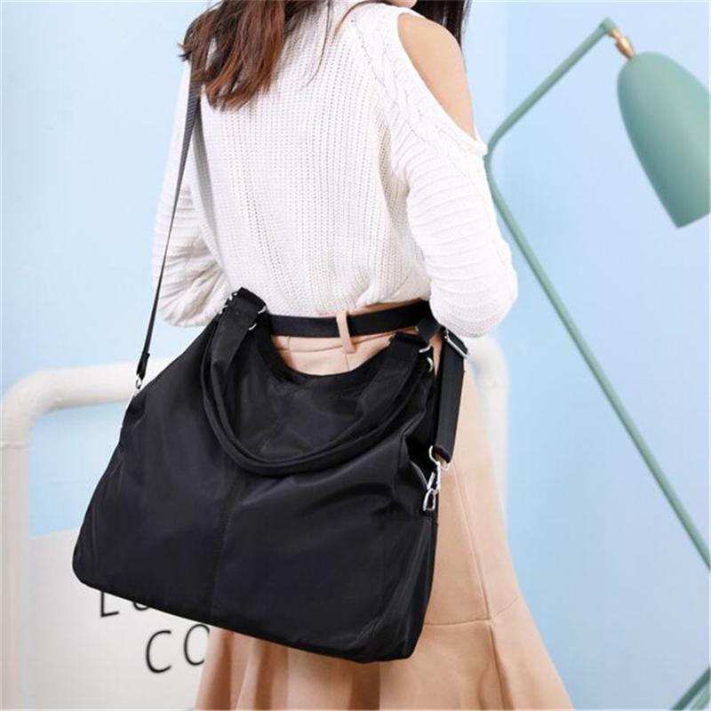 

Hot Women Handbag Casual Large Shoulder Bag Nylon Tote Purple Handbags Mummy Shopping Bags Waterproof bolsas Black, Dark blue