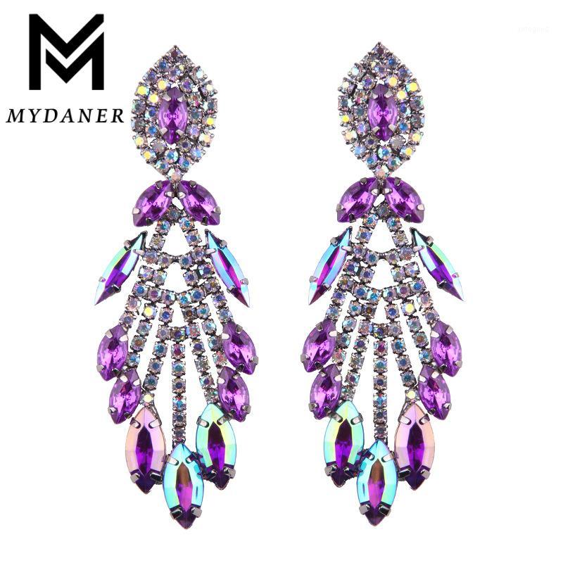 

Dangle & Chandelier MYDANER Arrival Luxury Crystal Long Earrings For Women Girls Holiday Gift Boho Tassel Statement Pendant Drop Earrings1