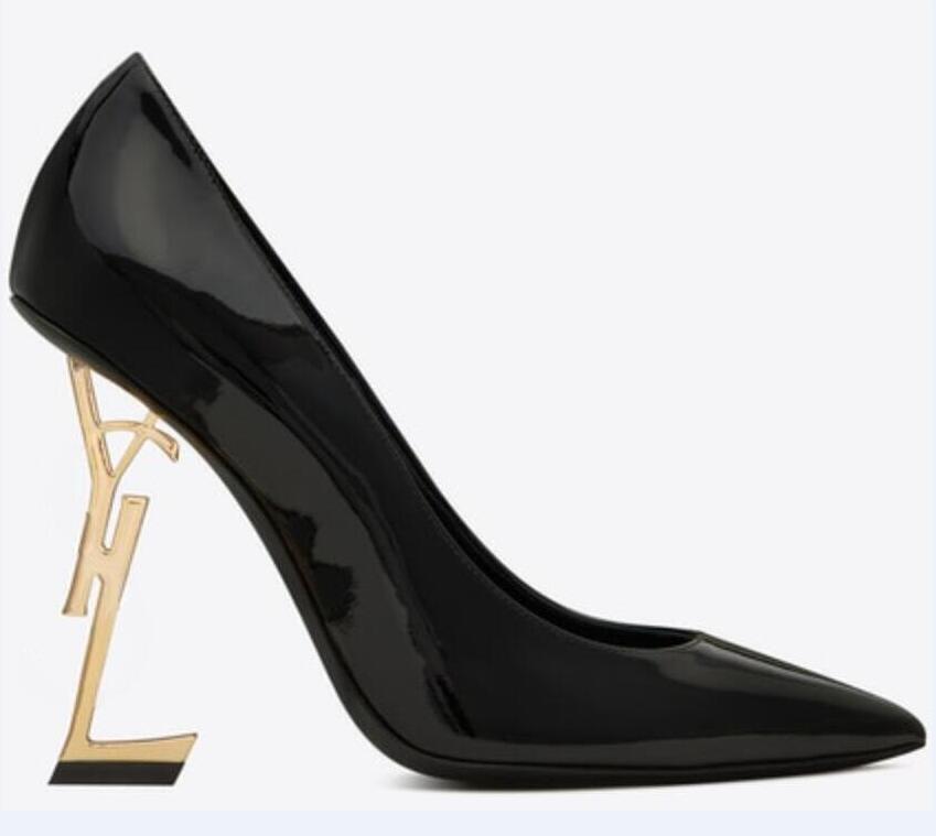 

2020Brand new Sexy shoes Woman Summer Buckle Strap Rivet Sandals High-heeled shoes Pointed toe Fashion fashion Single High hee 10.5cm, Matte black/copper