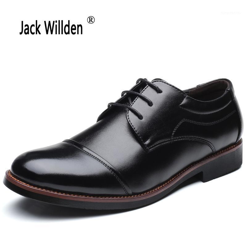

Jack Willden Big Size 48 Fashion Men's Business Dress Leather Shoes Black Brown Round Toe British Lace-up Men Formal Derby Shoes1