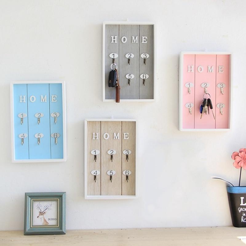 

INS Style Wall Decoration Handmade Wooden HOME Key storage rack shelf Creative Key Box Creative baby kids Room Decoration 1piece