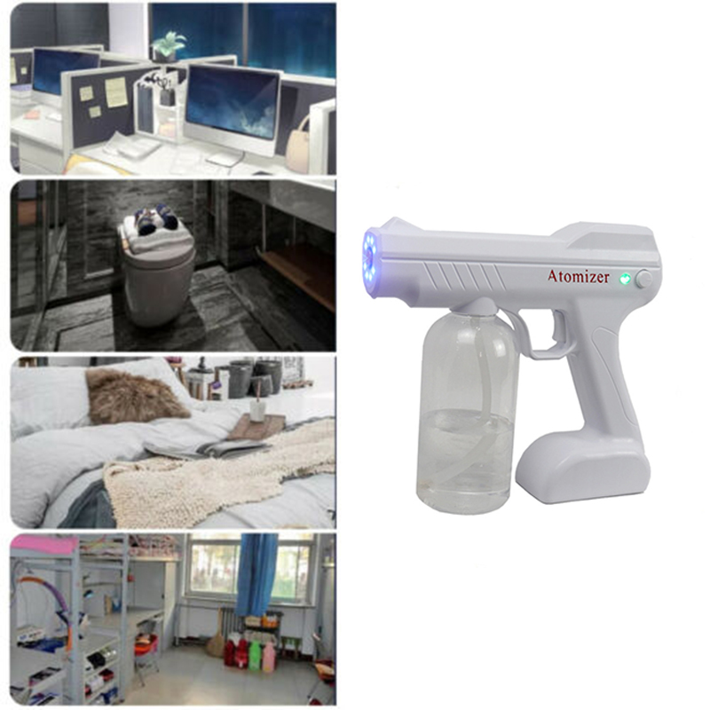 

Nano Atomization Sanitizer Sprayer Gun 800ml Disinfection Hand Sanitizer Gun Handheld Blue Nano Portable Electric Atomizing Spray Machine