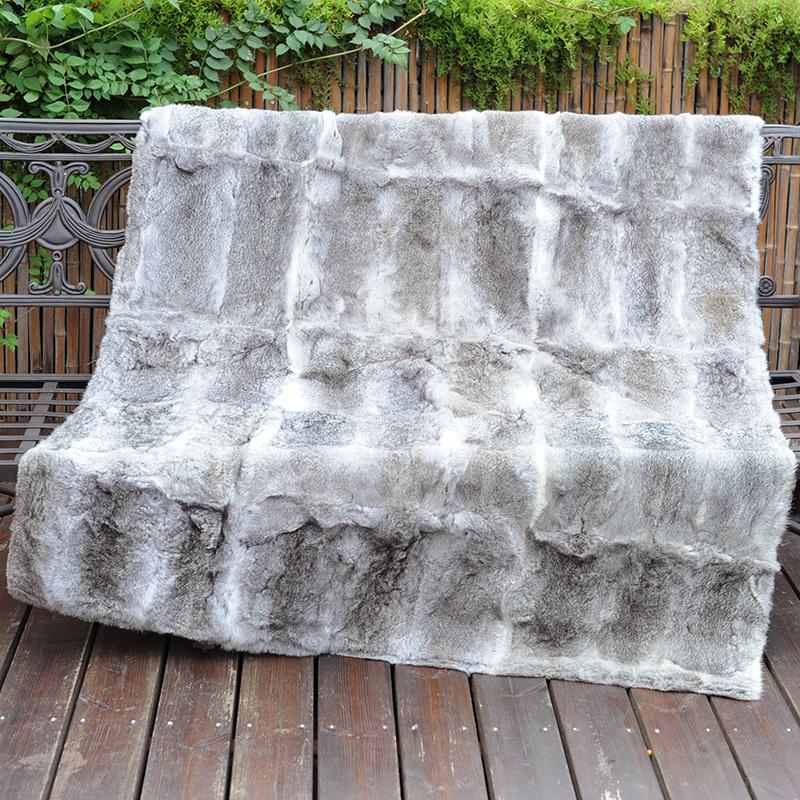 

CX-D-08B2 European Bed Towel Winter High Quality Real Fur Bed Sheet, Black