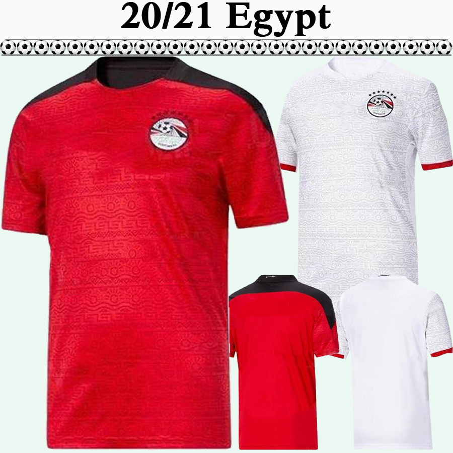 

2020 Egypt KAHRABA Mens Soccer Jerseys New National Team Home Away M.SALAH RAMADAN M. ELNENY Football Shirt Short Sleeve, Qm750 2020 home no patch