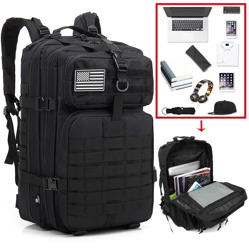 

45L Large Capacity Men Army Tactical Backpack 3P Softback Outdoor Sport Waterproof Rucksack Hunting Hiking Camping Bags1, Green