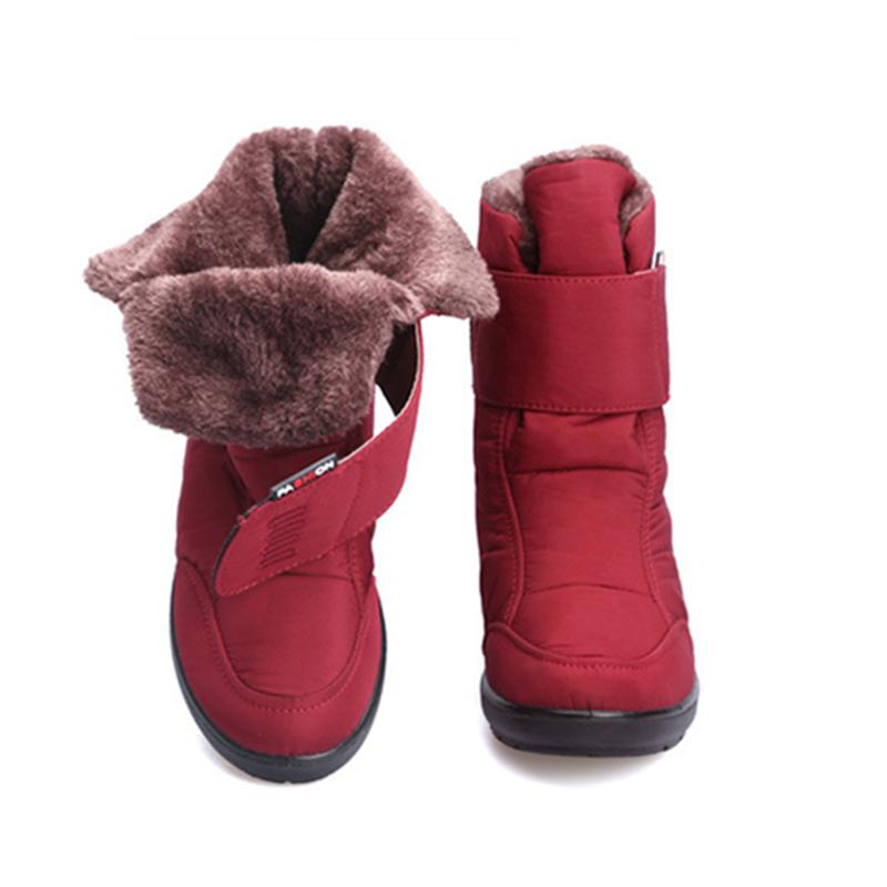 

42 Size Shoes Women Winter Boots 2020 New Winter Boots Women Ankle Boot Plush Fur Warm Snow Shoes Waterproof Snowboots, Black