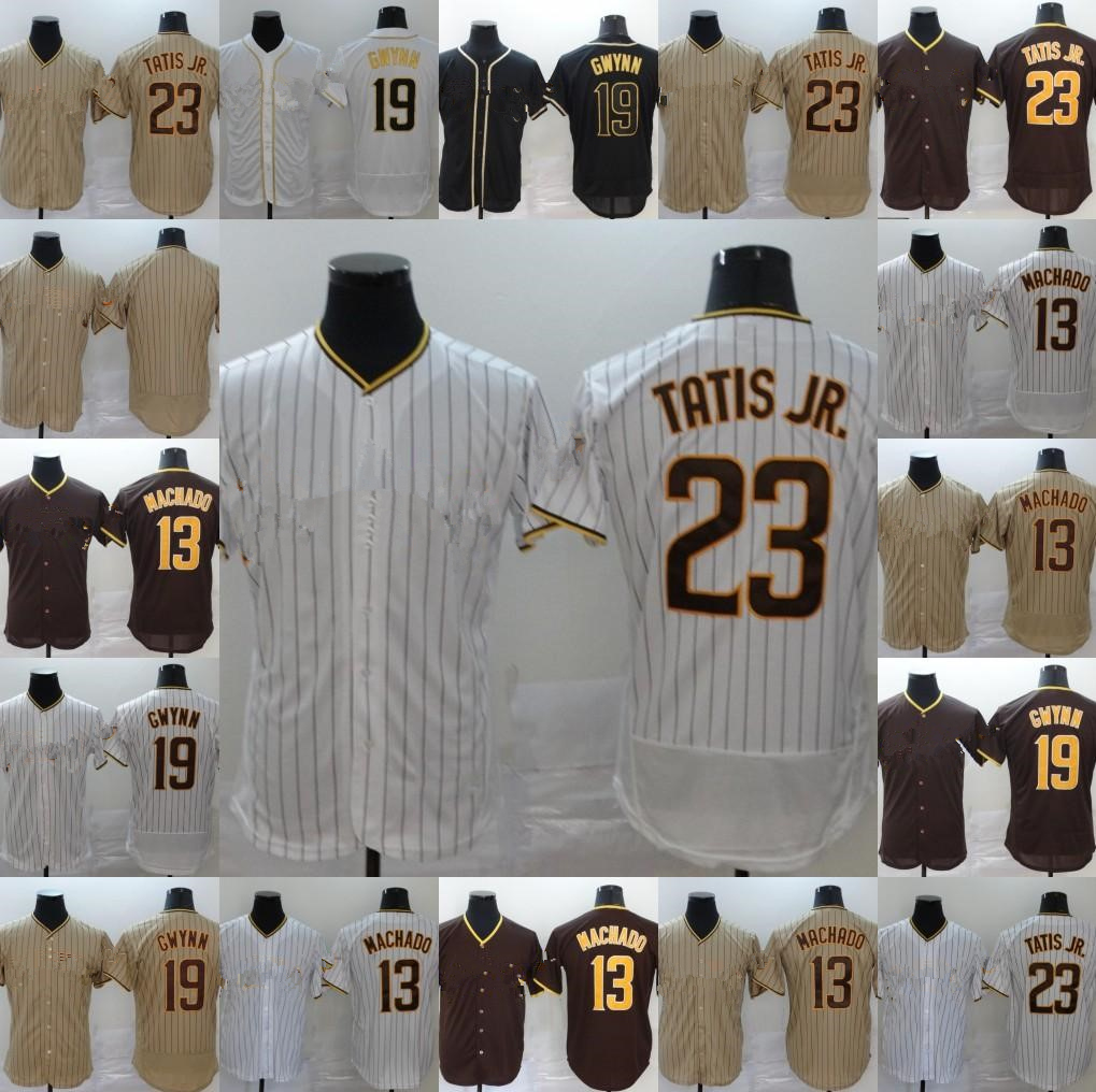 

Custom 2020 jersey 19 Tony Gwynn Jersey 13 Manny Machado 23 Fernando Tatis Jr. All Stitched Flex Base Cool Base Baseball Jerseys, Color 5