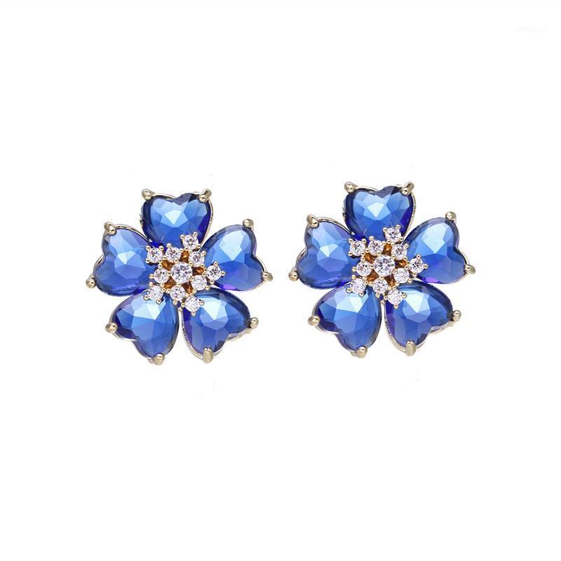 

Stud Bettyue Tiny And Cute Flower Shape Earring For Women&Girls Charming Decoration With Cubic Zircon Five Color Fashion Jewelry1