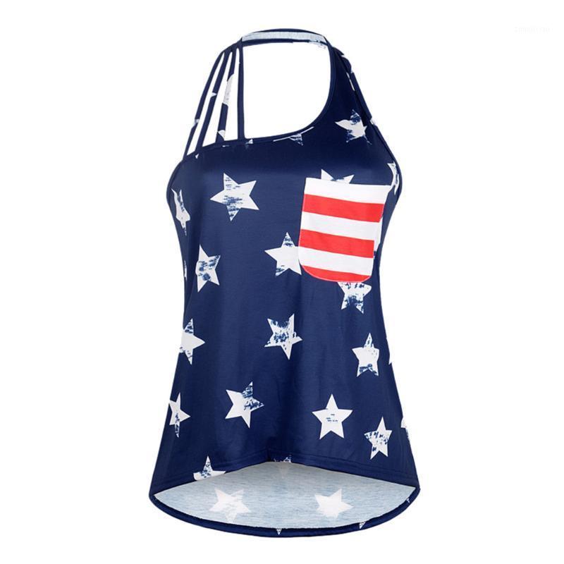 

America Flag Printed Gym Yoga Shirt Design 2020 Women Fashion Crop Top Ladies Sexy Sport Yoga Tank Tops Shirts1, Black