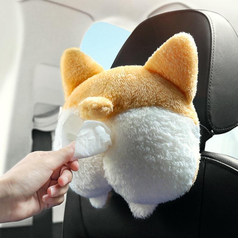 

Cute Car Decoration Cute Cartoon Plush Tissue Box Cover Napkin Paper Storage Holder Dispenser Case Ornaments For Home Office ./1