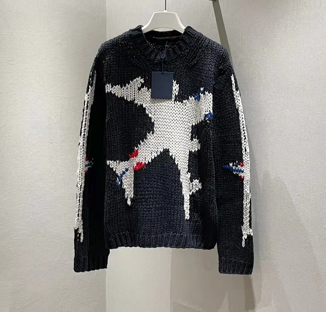 

21FW Autumn Winter italy paris Sweater Letter Sweatshirt Crewneck Pullover High Street Men Women Fashion Hoodie zdll0926., Black