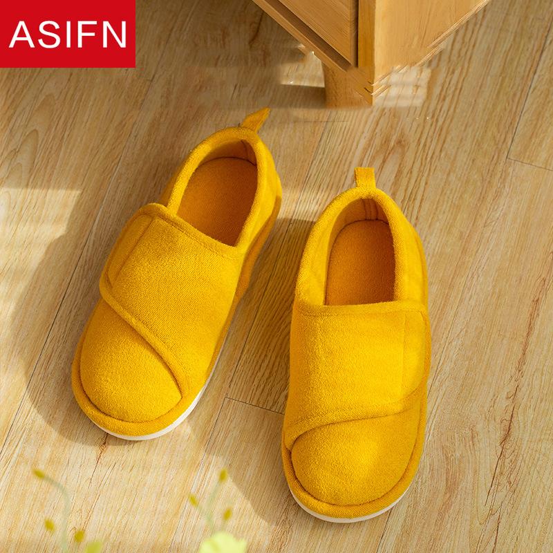 

ASIFN Winter Women Home Slippers Breathable Postpartum Indoor Silent Soft Sole Spring Autumn Thin Maternity Cotton Ladies Shoes, Black