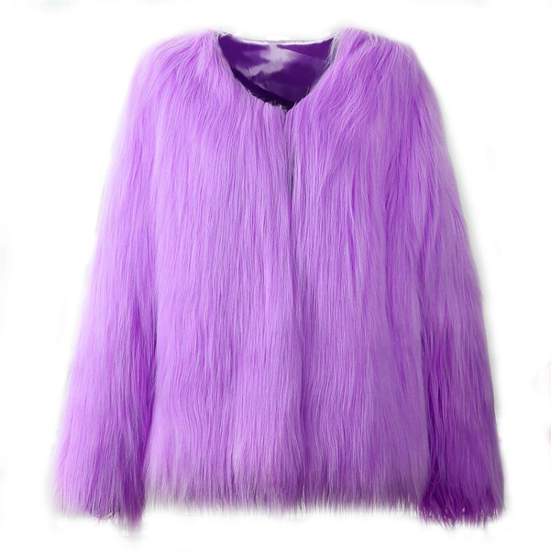 

2020 Winter Fashion Washing Lamb Fur Coats Women Warm Thick Fur Jacket Full Pelt Overcoats Faux Short Female Coat Mw076, Purple