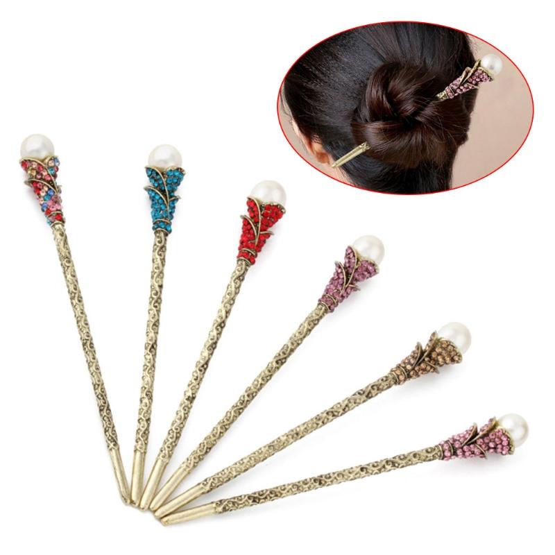 

Bride Hairpins Wedding Vintage Chinese Hair Stick Handmade Retro Women Headdress