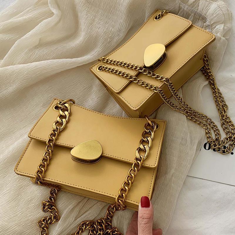 

Elegant Female Flap Square Bag 2019 New Quality Leather Women's Handbag Lock Chain Shoulder Messenger Bag Bolsos Mujer1, Matcha green small