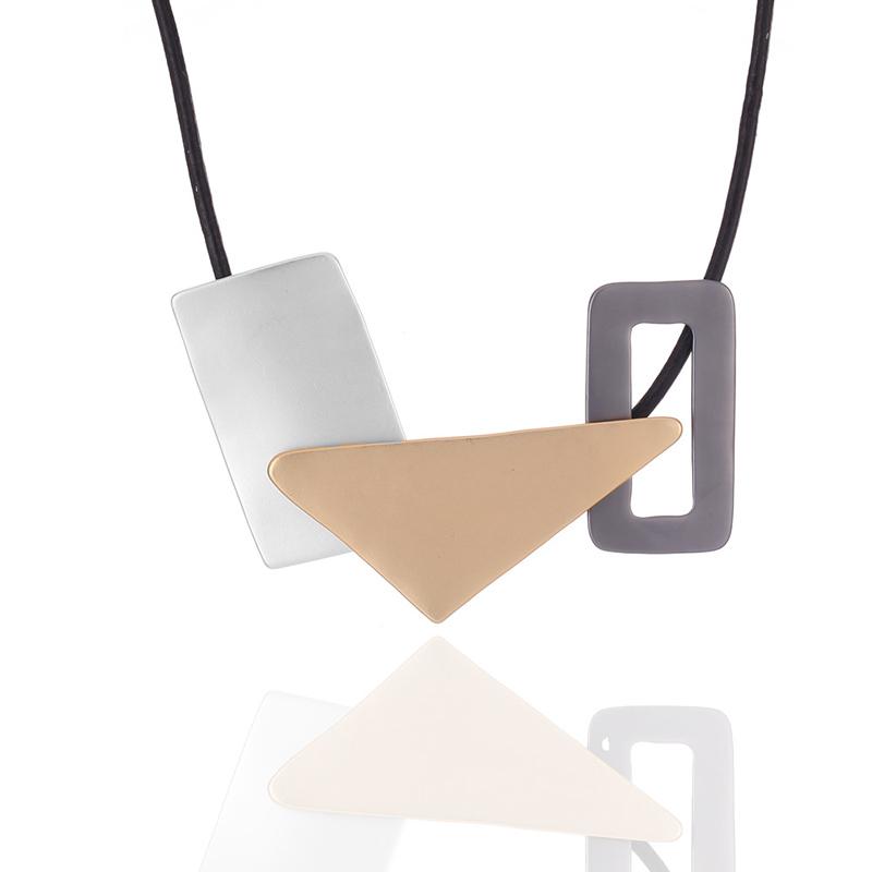 

ELOYHI Women Necklace Geometric Top Quality Three Collar Leather Choker For Lady Punk Trendy Neckalce&Pendants Gift