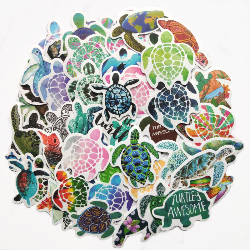 

VSCO Sea Turtle Stickers Girl Cool Laptop Anime Cartoon Stickers Pack For Skateboard Car Decal Christmas Kids Toys Waterproof Sticker