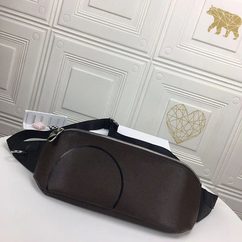 

High quality zipper Waist Bags Classic Leather Men Crossbody Bags Casual Fashion Man Cycling Waist Bag tote Purse Shoulder Bag