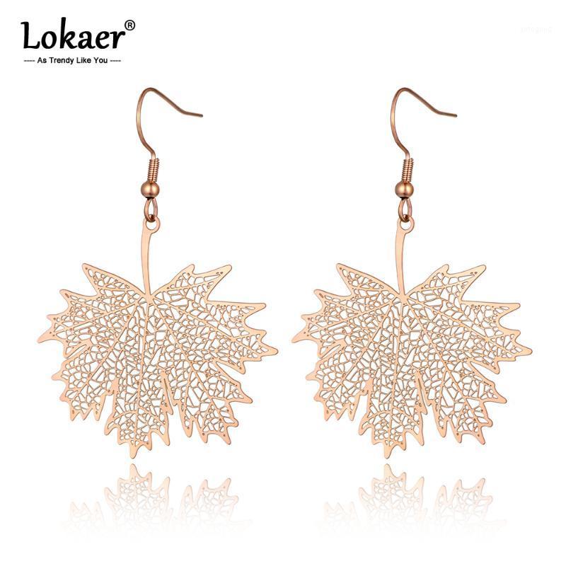 

Stud Lokaer Trendy Titanium Stainless Steel Hollow Earrings For Women Girls Bohemia Rose Gold Summer Beach E200911