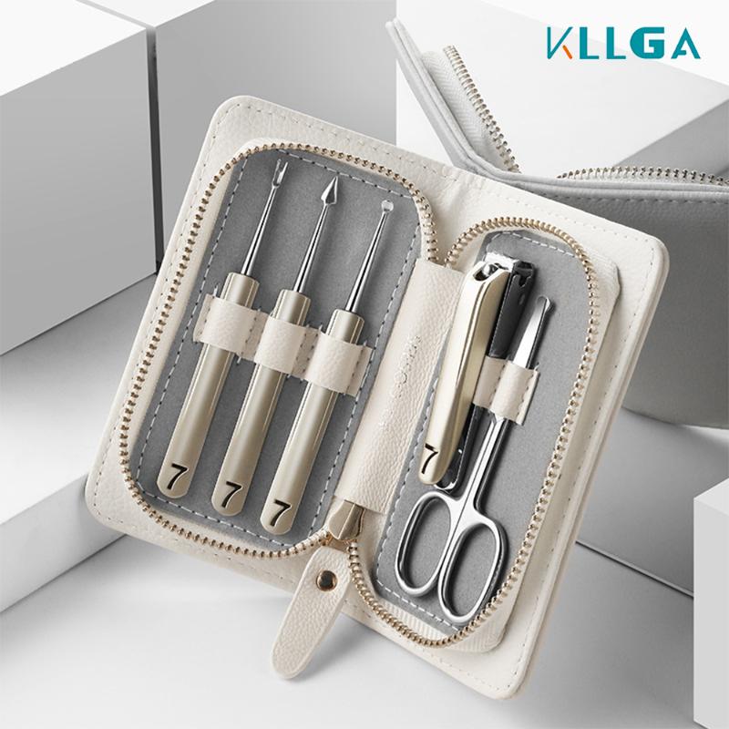 

SEESOO Zinc alloy Manicure Set Pedicure Sets Nail Clipper Stainless Steel Professional Nail Cutter Tools with Travel Case Kit