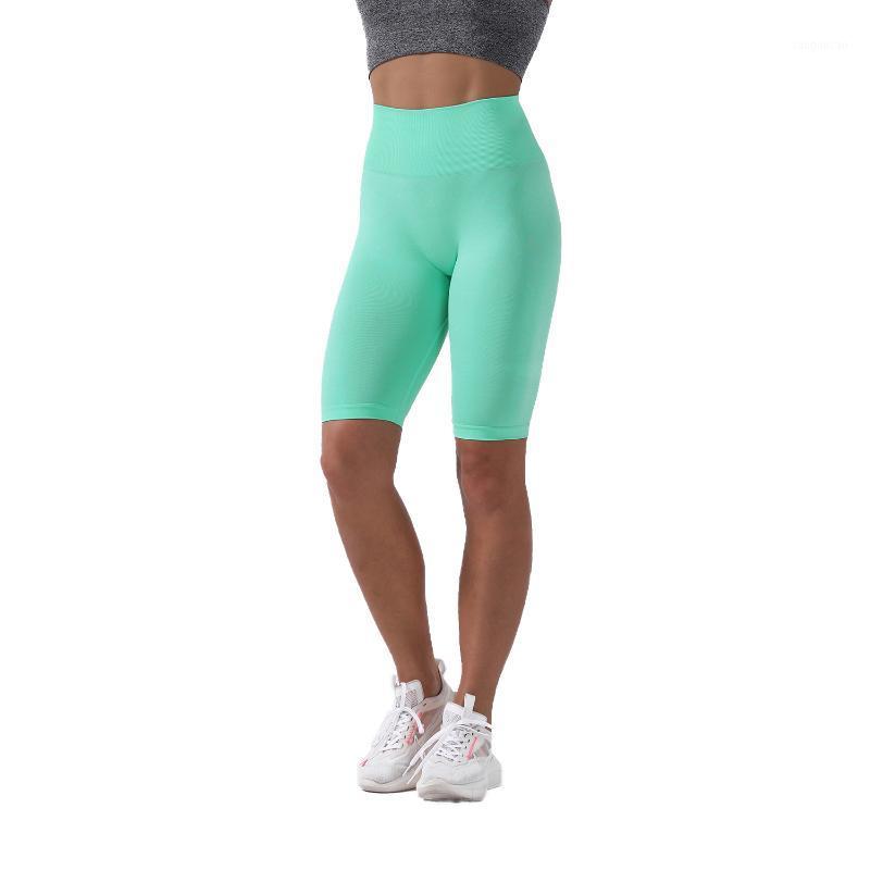 

High Performance Huanwei Soft High Waist Spandex Gym Shorts Wholesale Women Fitness Yoga Biker Shorts1, Green
