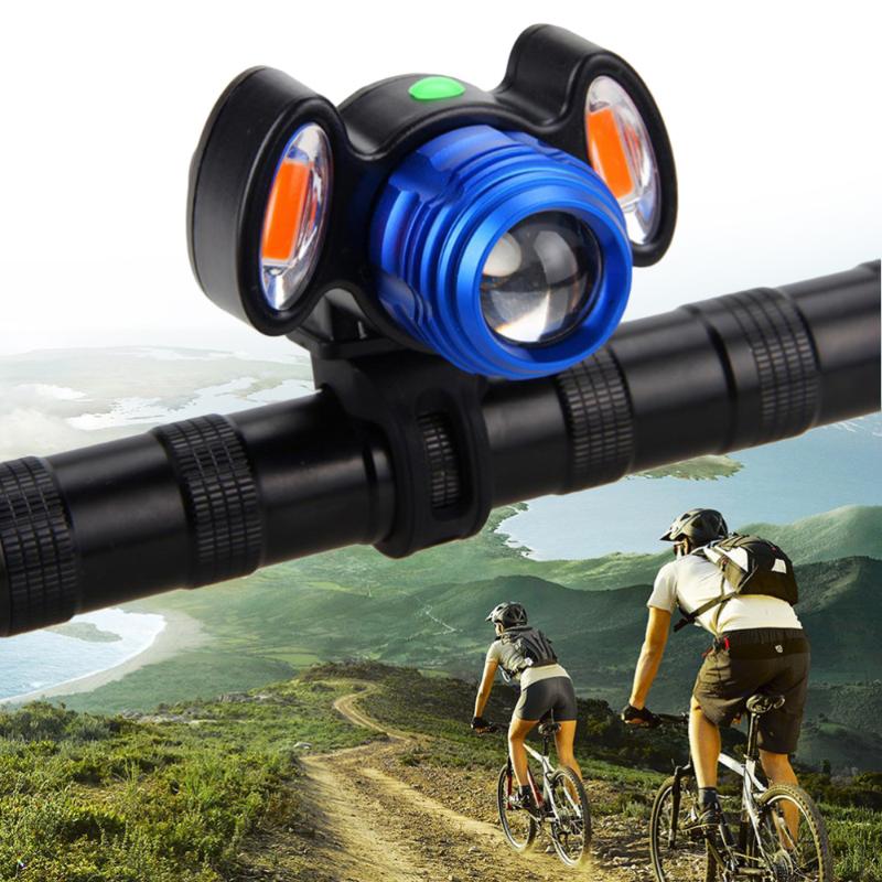 

Waterproof USB Rechargeable XML LED Bike Front Light Cycling Light Head Lamp (Blue