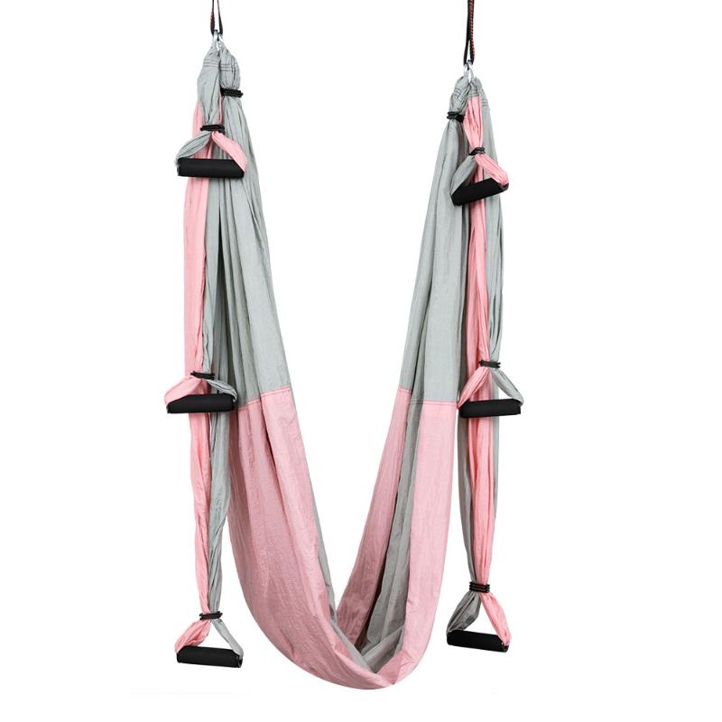 

Mix Color Anti-gravity Aerial Yoga Hammock Set with Extension belt and Carry Bag Flying Swing Trapeze Home Gym Hanging Belt, Black