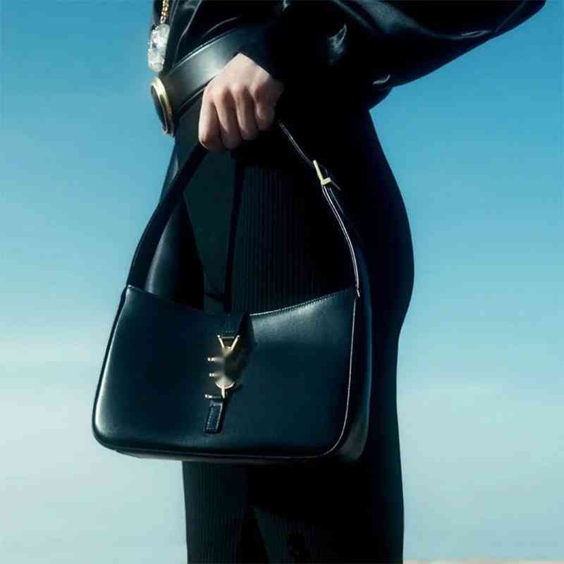 

Designer Handbag Ys1 Hobo 5a7 Retro Crocodile Underarm New Women's Advanced Sense Stick Bag Buckle One Shoulder on October 12], Black high quality