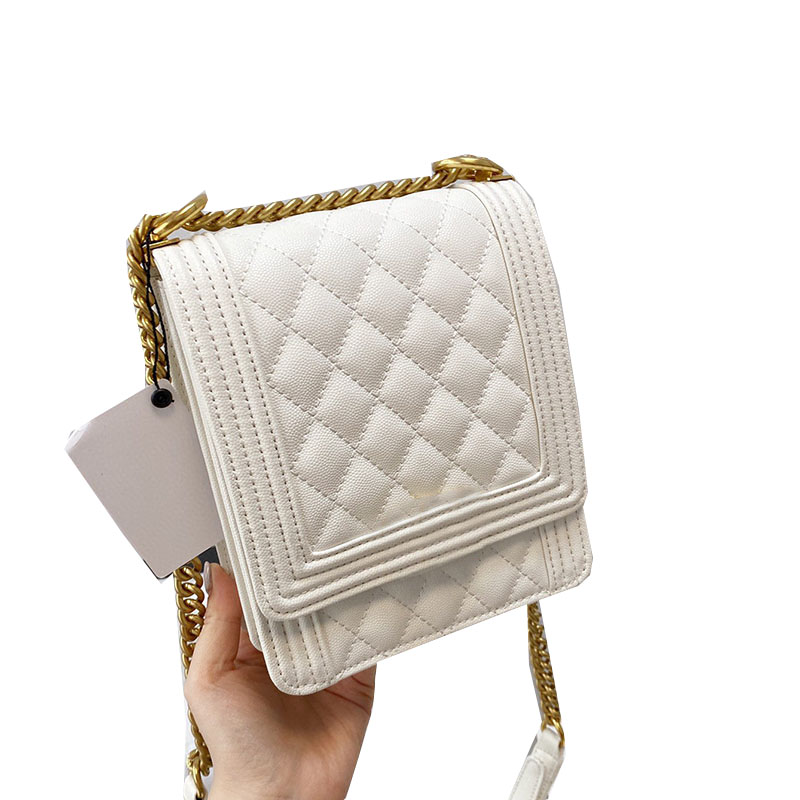 

France Women Le Classic Mini Flap Bags Grained Calfskin Caviar Leather Ladies Ghw Shoulder Cross Body Handbags Multi Pochette Luxury Designers Totes Street 15*20cm, Box