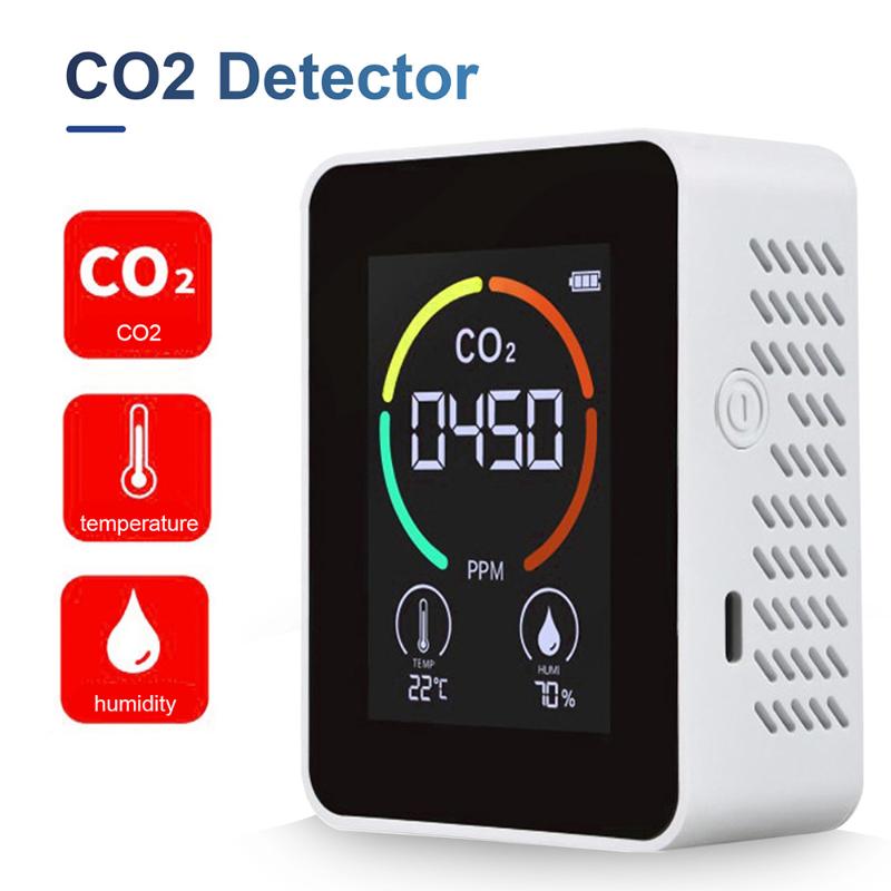 

Gas Analyzers 3-in-1 Air Quality Monitor CO2 Detector Carbon Dioxide Meter Agricultural Production Greenhouse LCD Display