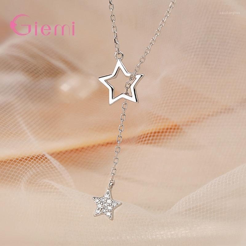 

Sterling Silver Friend Gold Necklace For Women Girls Party Cute Star Design Fashion Jewelry Wholesale Chains