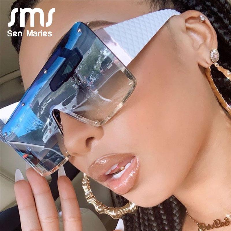 

2020 New Square Sunglasses Women Fashion Oversized Metal Frame Vintage Glasses Men Shades Retro Gradient Colors Oculos UV400