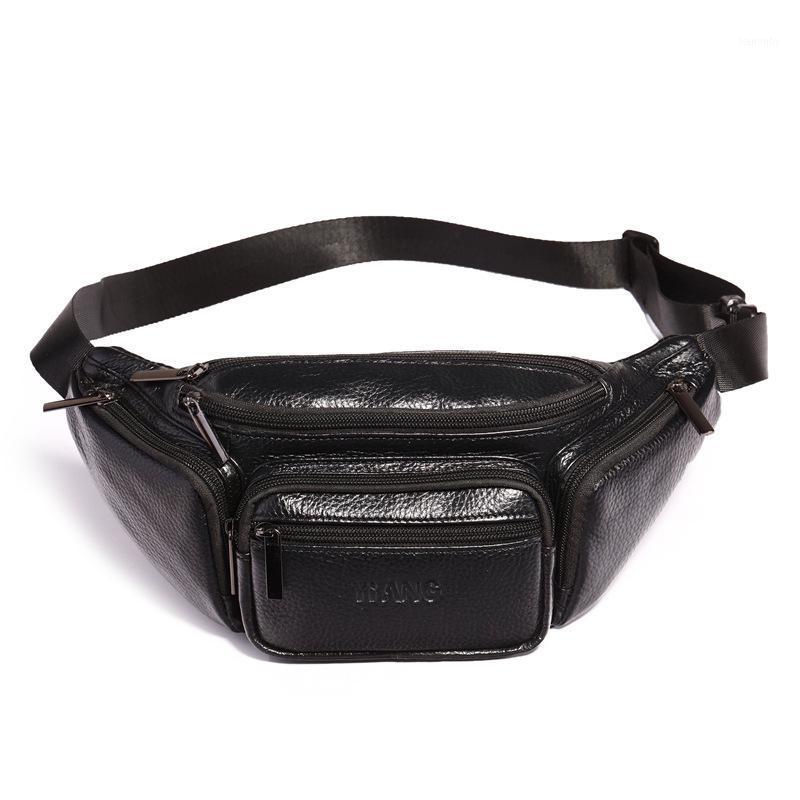 

WESTAL Genuine Leather Waist Packs Fanny Pack Belt Bag Phone Pouch Bags Travel Waist Pack Male Small Bag Leather Pouch1, Black