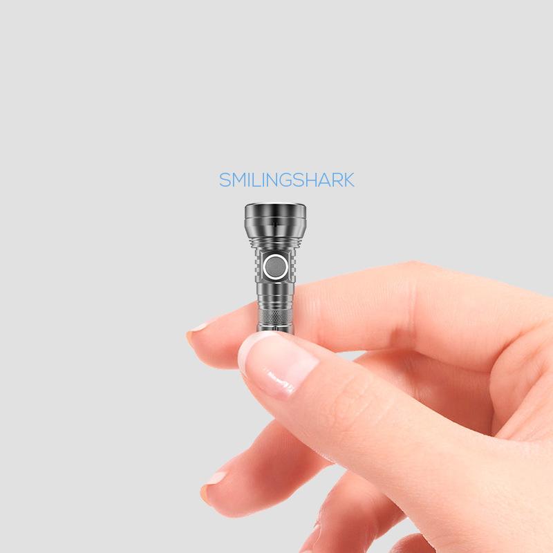 

Mini Bright Fashion Portable Black 18650 Battery Rechargeable Lampe Torche Led Portable Lighting EC50SD