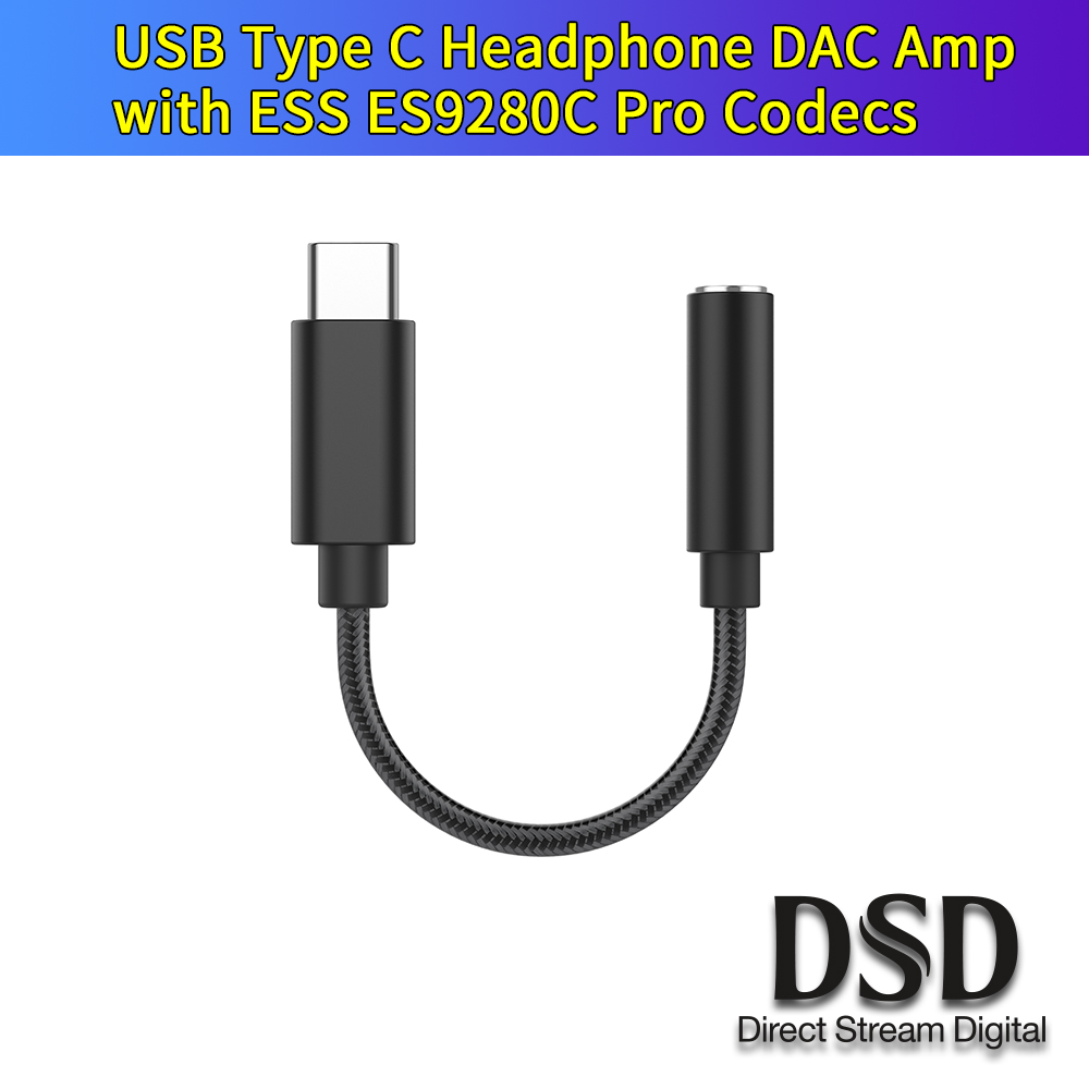 

Portable Headphone Amplifier HPA USB Type C DAC Codecs ES9280C PRO Audio Jack DSD Hard Decode HiFi Amp For SAMSUNG Xiaomi HUAWEI