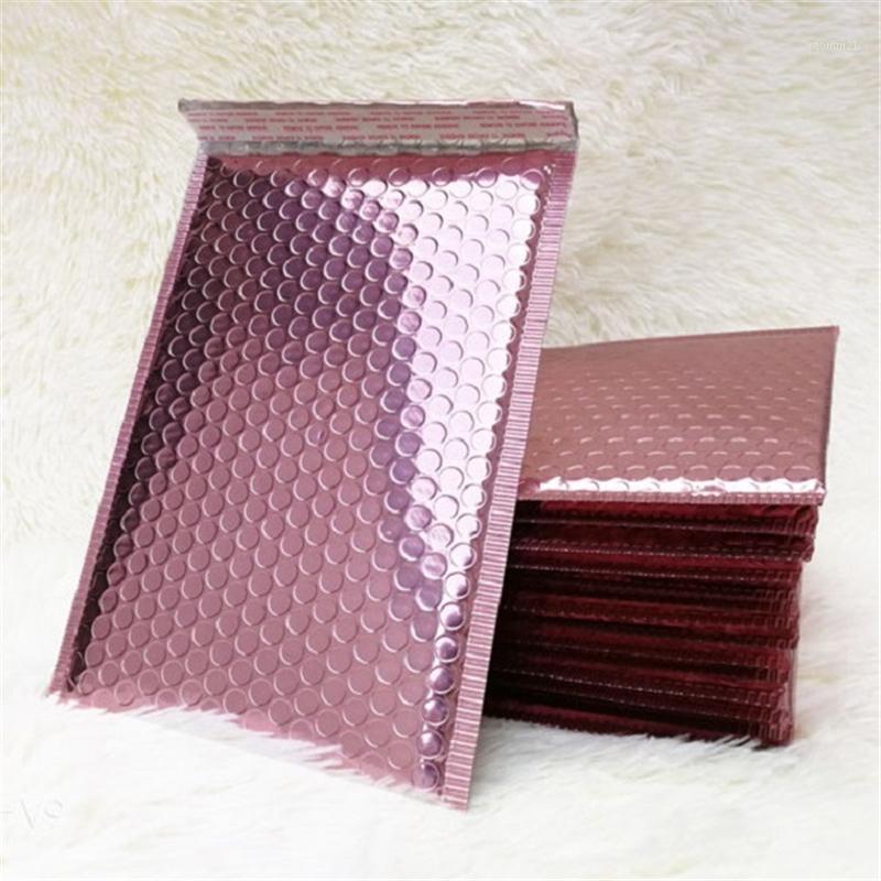

Free shipping hot Rose Gold 50pcs/lot Bubble Envelop Metallic Rose Gold Foil Bubble Mailer for Gift Packaging1