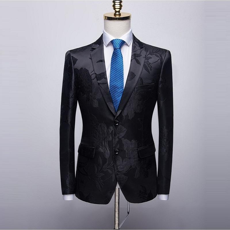 

New Arrival Luxury Men Blazer Slim Fit Mens Black Burgundy Blazer High Quality 4XL Man Casual Suit Jacket, 1079