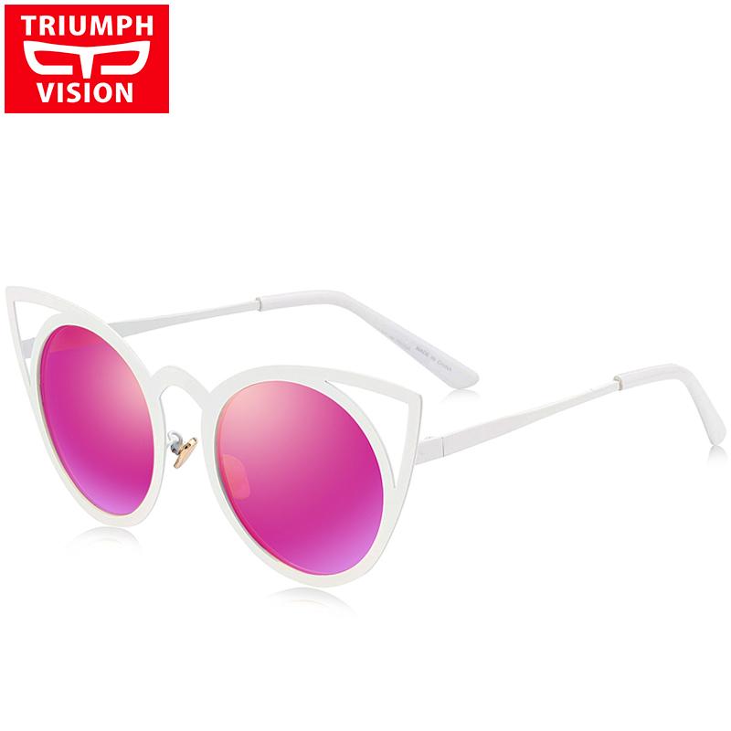 

VISION Ladies Luxury Cat Eye Sunglasses Women Brand Designer Vintage Female Sun Glasses For Women Orecchiette New Shades