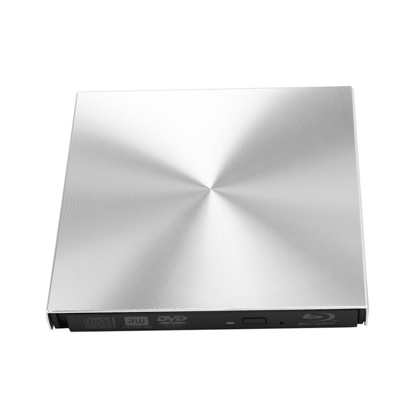 

USB 3.0 Bluray Player DVD/BD-ROM CD/DVD RW Burner Writer Play External DVD Drive Portable for Windows 10/MAC OS