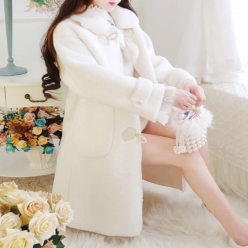 

Women 2021 Autumn Winter Faux Lamb Wool Jackets Female Thick Warm Teddy Coats Ladies Casual Loose Solid Fake Fur Outerwear B2621, As pic