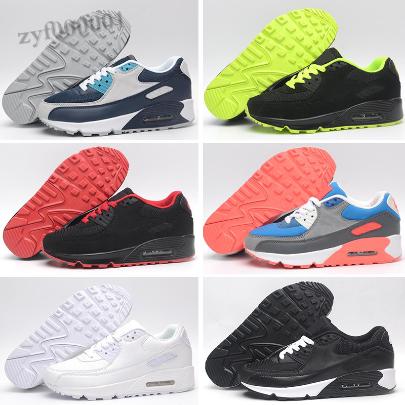 

2019 New Black White Desert Designer Sneakers Classic 90 Mens Running Shoes For Women Sports Men Trainers Brand 90s Chaussures 7-12 SX06, Black;brown