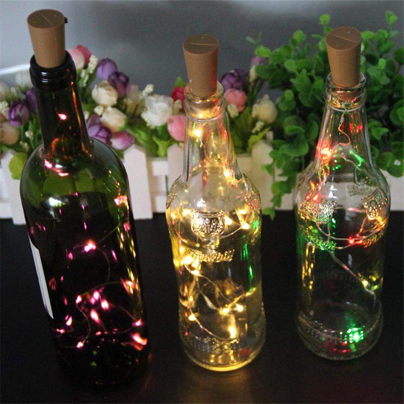 

Navidad Christmas Decorations for Home 1 M 2 M 3 Bottle Corks Light String Garland Glass Crafts Lights New Year Decorate Lamp