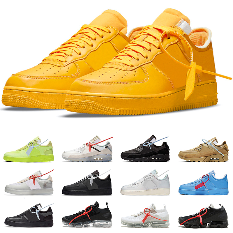 

90 Running Shoes Man Woman Ice White Black Desert Ore Lemonade MoMA ComplexCon Volt MCA University Blue Yellow Mens Outdoor Athletic Sports Sneakers Size 36-45, #3 desert ore 40-45