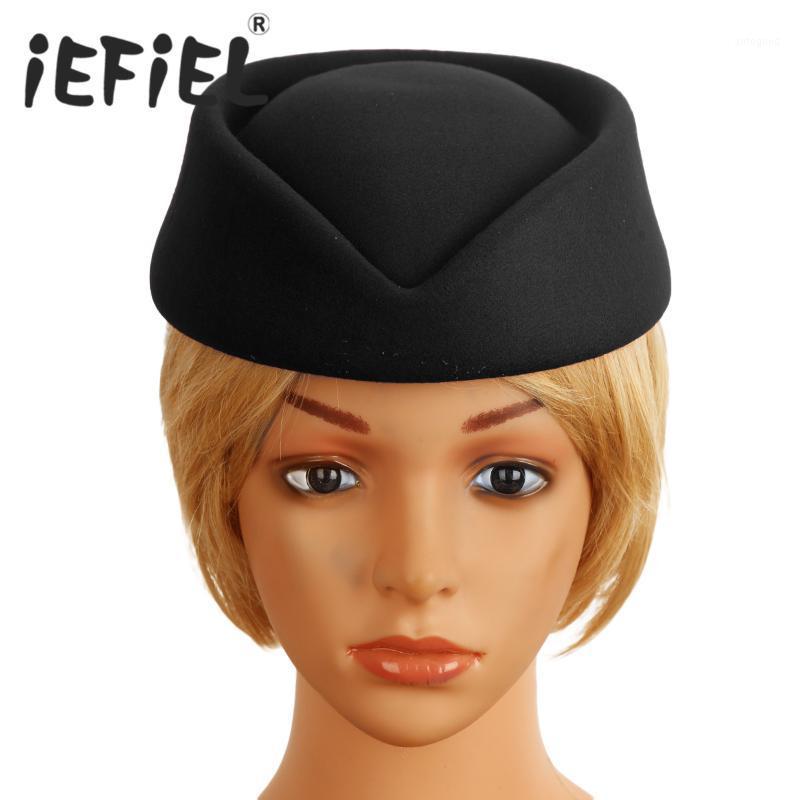 

Women Ladies Air Hostesses Pillbox Hat Millinery Teardrop Fascinator Base Cap for Cosplay Costume Accessories Dress Up Party1, White